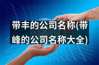 <h3>带丰的公司名称(带峰的公司名称大全)