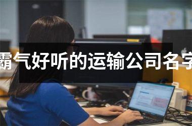 霸气好听的运输公司名字