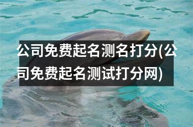 公司免费起名测名打分(公司免费起名测试打分网)
