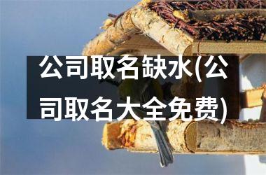 <h3>公司取名缺水(公司取名大全免费)