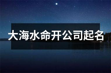 <h3>大海水命开公司起名
