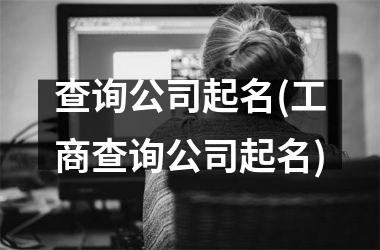 查询公司起名(工商查询公司起名)