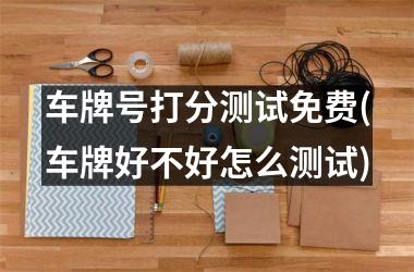 <h3>车牌号打分测试免费(车牌好不好怎么测试)