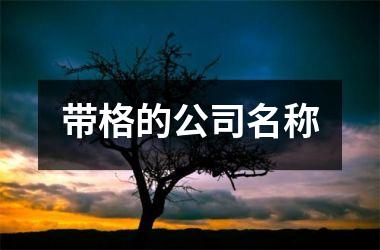 带格的公司名称