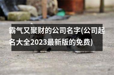 <h3>霸气又聚财的公司名字(公司起名大全2025最新版的免费)