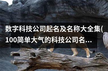 数字科技公司起名及名称大全集(100简单大气的科技公司名字)