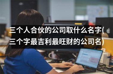 <h3>三个人合伙的公司取什么名字(三个字最吉利最旺财的公司名)
