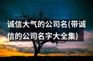 <h3>诚信大气的公司名(带诚信的公司名字大全集)
