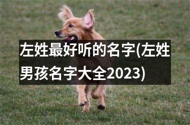<h3>左姓最好听的名字(左姓男孩名字大全2025)