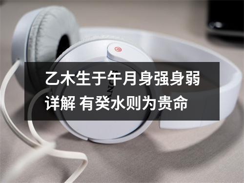 乙木生于午月身强身弱详解有癸水则为贵命