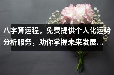 <h3>八字算运程，免费提供个人化运势分析服务，助你掌握未来发展方向