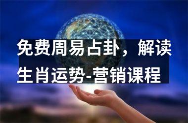 <h3>免费周易占卦，解读生肖运势-营销课程