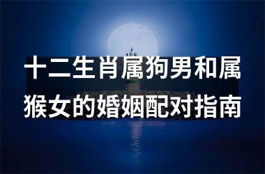 <h3>十二生肖属狗男和属猴女的婚姻配对指南