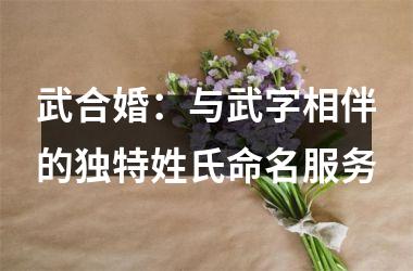 <h3>武合婚：与武字相伴的独特姓氏命名服务