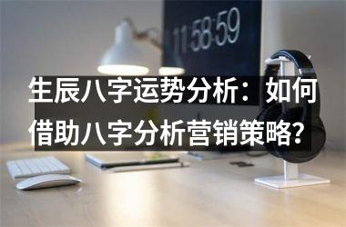 <h3>生辰八字运势分析：如何借助八字分析营销策略？