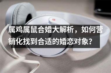 <h3>属鸡属鼠合婚大解析，如何营销化找到合适的婚恋对象？