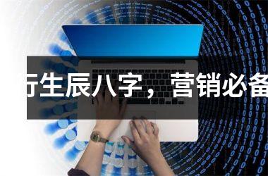 <h3>五行生辰八字，营销必备！