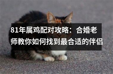81年属鸡配对攻略：合婚老师教你如何找到最合适的伴侣