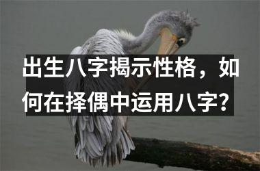 出生八字揭示性格，如何在择偶中运用八字？
