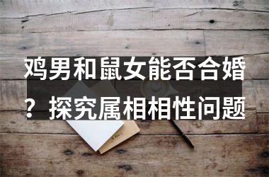 <h3>鸡男和鼠女能否合婚？探究属相相性问题