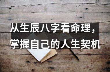<h3>从生辰八字看命理，掌握自己的人生契机