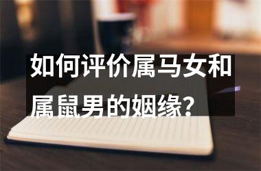 <h3>如何评价属马女和属鼠男的姻缘？