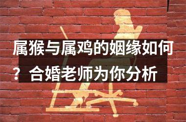<h3>属猴与属鸡的姻缘如何？合婚老师为你分析