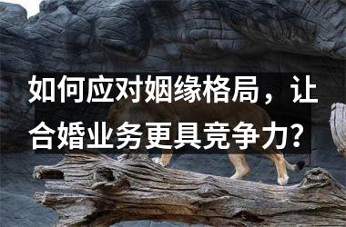 <h3>如何应对姻缘格局，让合婚业务更具竞争力？